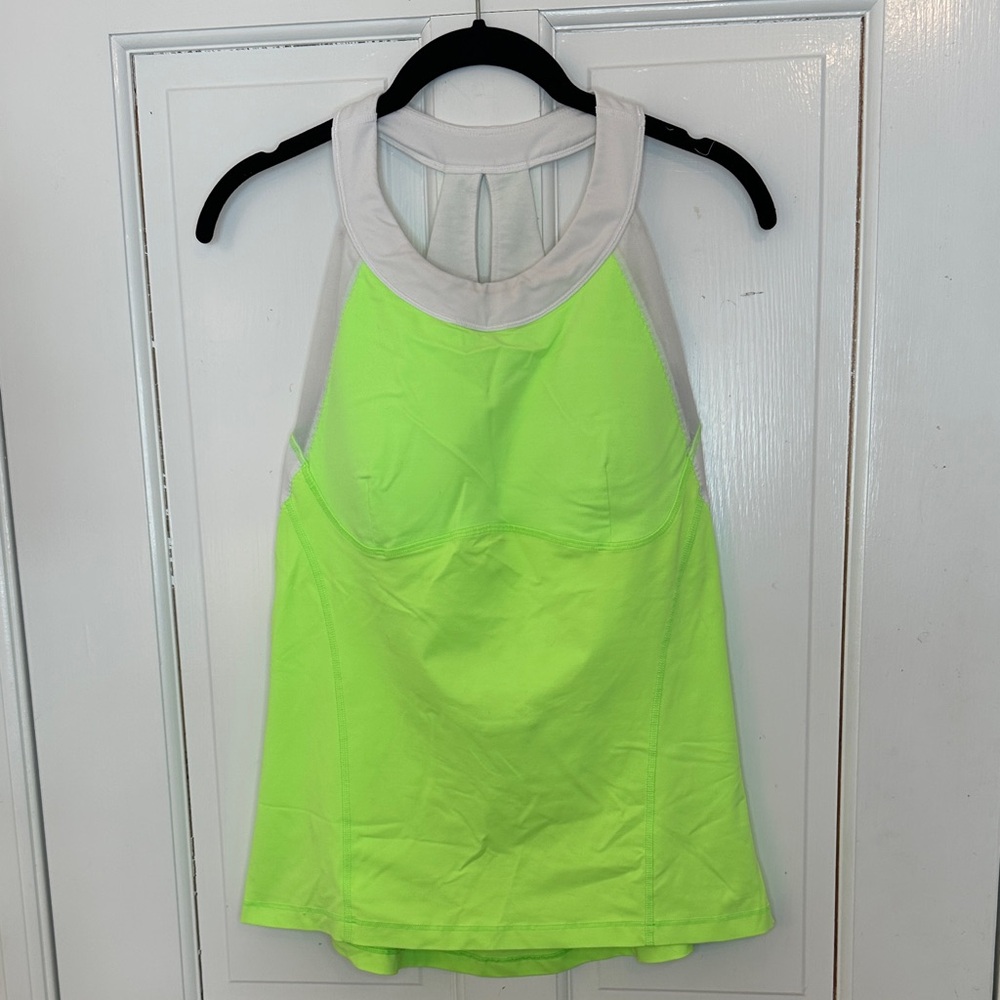 Lululemon Make It Count Women's Neon Green‎ Tank size 8